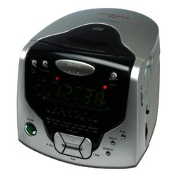 Roberts CD Cube CR9986 Clock Radio with CD Player in Silver